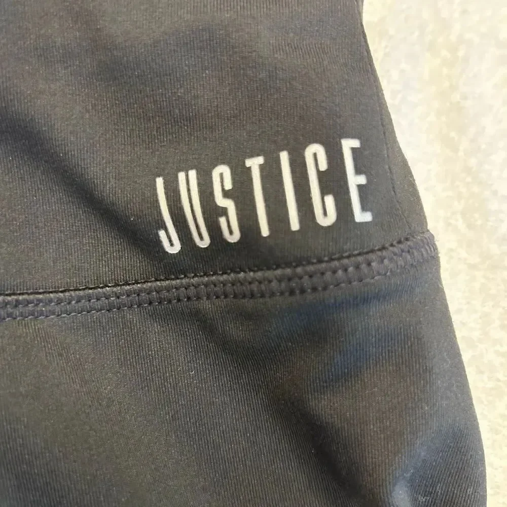 Justice Sleek Black Leggings